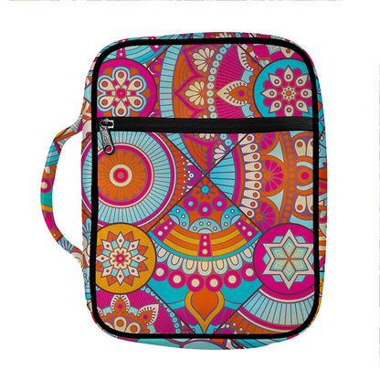 Retro Bohemian Mandala Pattern Print Front Pocket Bible Bag