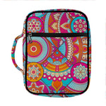 Retro Bohemian Mandala Pattern Print Front Pocket Bible Bag
