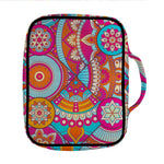 Retro Bohemian Mandala Pattern Print Front Pocket Bible Bag