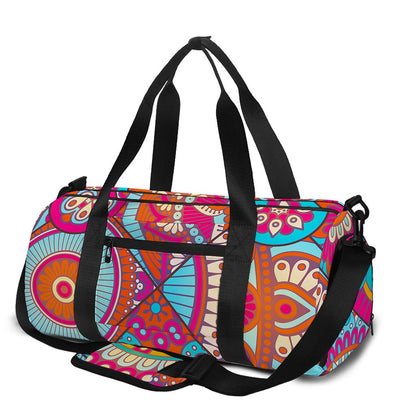 Retro Bohemian Mandala Pattern Print Gym Bag