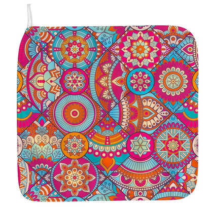 Retro Bohemian Mandala Pattern Print Hand Towel