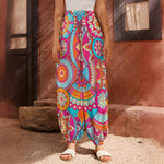 Retro Bohemian Mandala Pattern Print Harem Pants