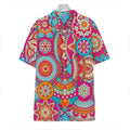 Retro Bohemian Mandala Pattern Print Hawaiian Shirt
