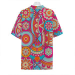 Retro Bohemian Mandala Pattern Print Hawaiian Shirt