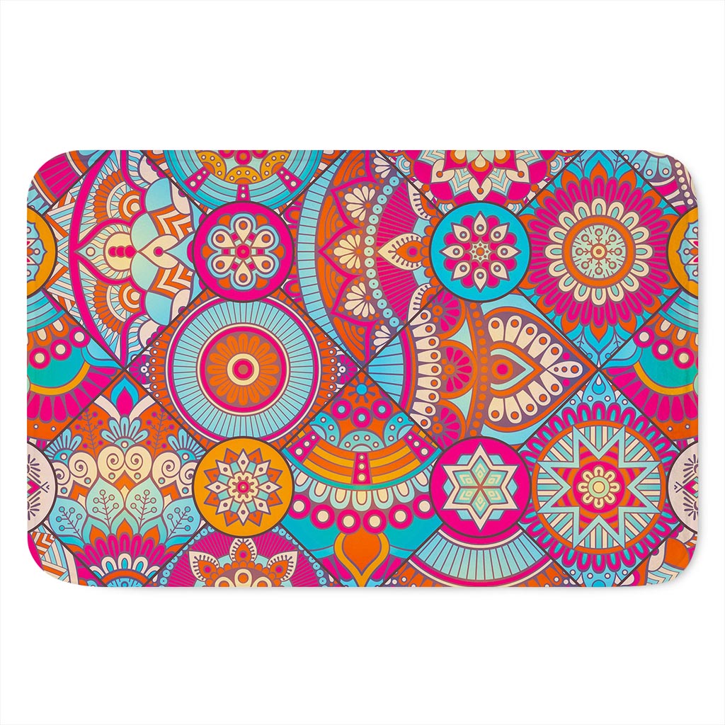 Retro Bohemian Mandala Pattern Print Indoor Door Mat