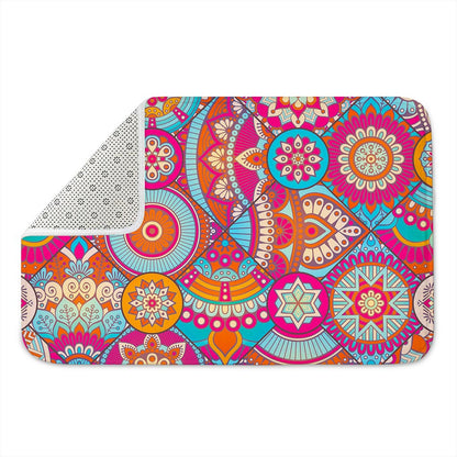Retro Bohemian Mandala Pattern Print Indoor Door Mat