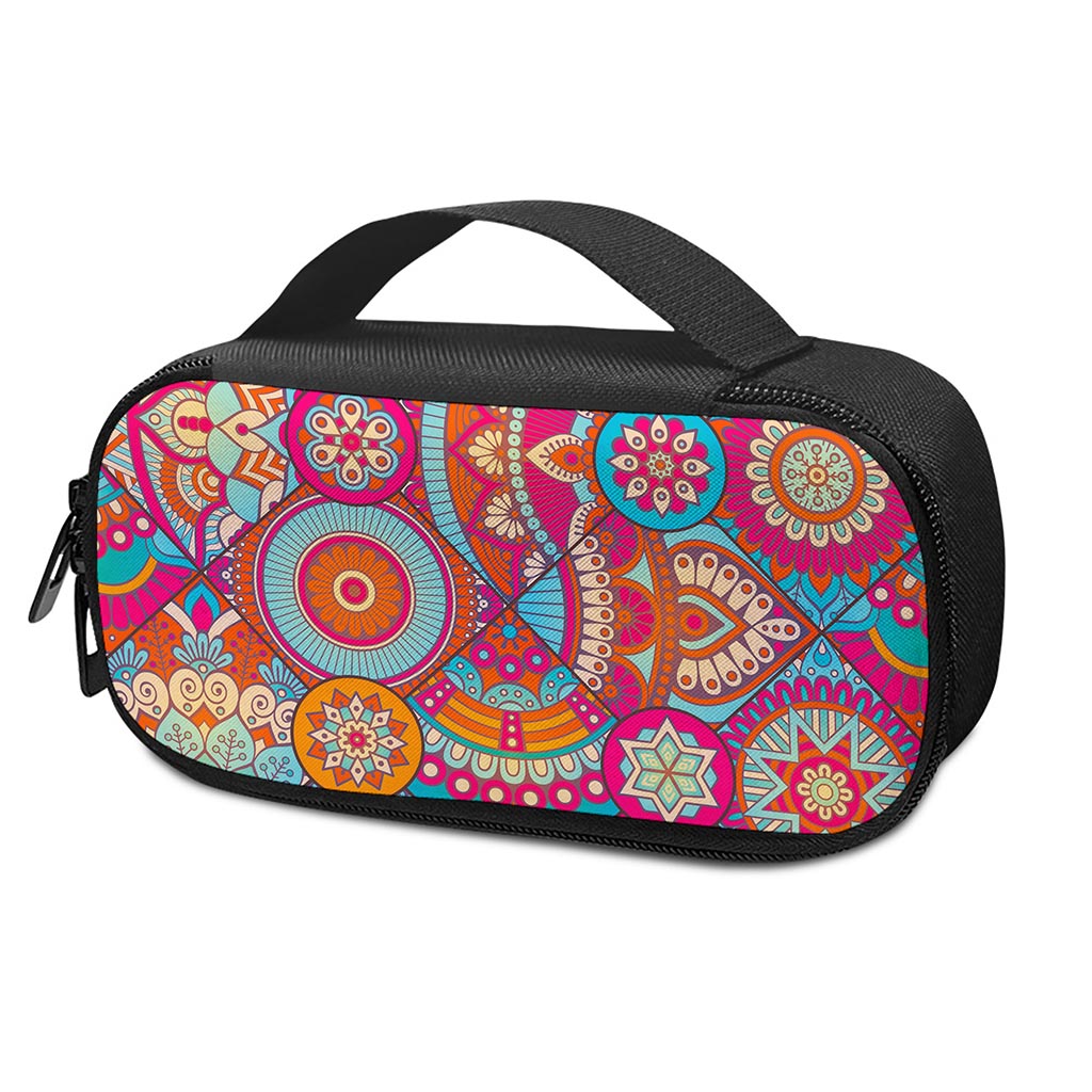 Retro Bohemian Mandala Pattern Print Insulin Cooler Travel Case