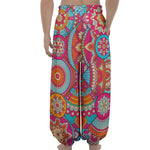 Retro Bohemian Mandala Pattern Print Lantern Pants