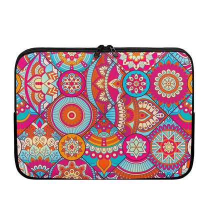 Retro Bohemian Mandala Pattern Print Laptop Sleeve