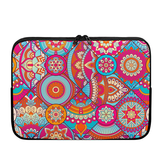 Retro Bohemian Mandala Pattern Print Laptop Sleeve