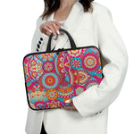 Retro Bohemian Mandala Pattern Print Laptop Sleeve With Handle