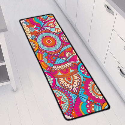 Retro Bohemian Mandala Pattern Print Long Kitchen Mat