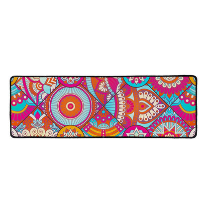 Retro Bohemian Mandala Pattern Print Long Kitchen Mat