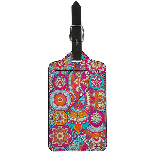 Retro Bohemian Mandala Pattern Print Luggage Tag