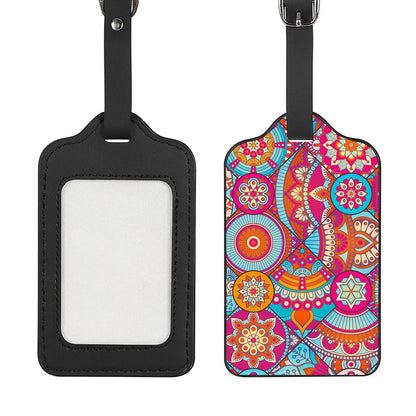 Retro Bohemian Mandala Pattern Print Luggage Tag