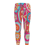 Retro Bohemian Mandala Pattern Print Men's leggings