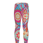 Retro Bohemian Mandala Pattern Print Men's leggings