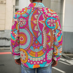 Retro Bohemian Mandala Pattern Print Men's Shirt Jacket