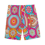 Retro Bohemian Mandala Pattern Print Men's Sports Shorts