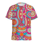 Retro Bohemian Mandala Pattern Print Men's Sports T-Shirt