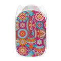 Retro Bohemian Mandala Pattern Print Mesh Laundry Hamper