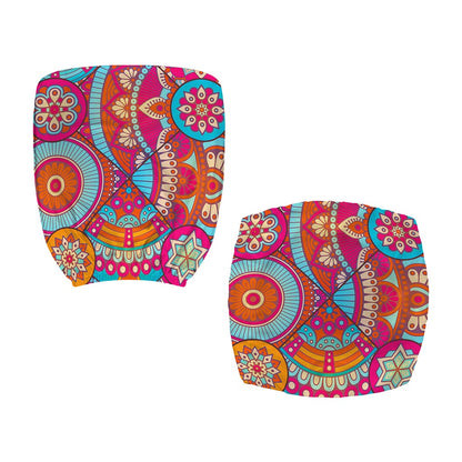 Retro Bohemian Mandala Pattern Print Office Chair Cover