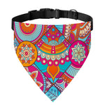 Retro Bohemian Mandala Pattern Print Over The Collar Dog Bandana