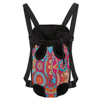 Retro Bohemian Mandala Pattern Print Pet Carrier Backpack