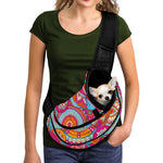 Retro Bohemian Mandala Pattern Print Pet Sling Carrier