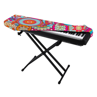 Retro Bohemian Mandala Pattern Print Piano Keyboard Cover