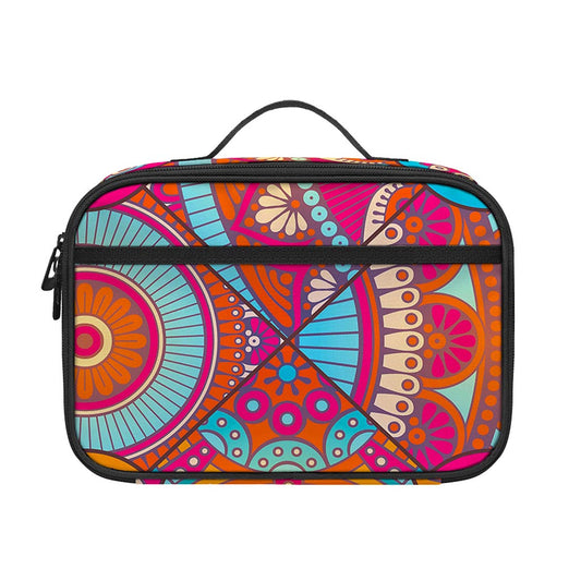 Retro Bohemian Mandala Pattern Print Portable Lunch Bag
