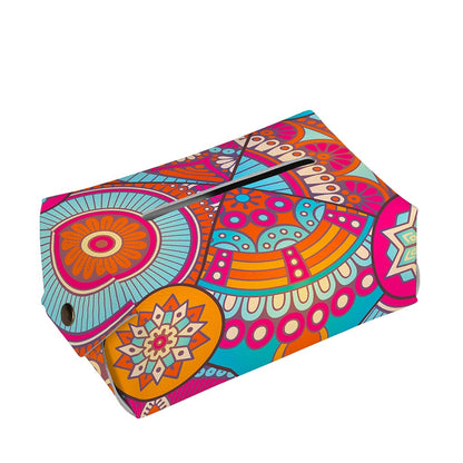 Retro Bohemian Mandala Pattern Print Rectangle Tissue Box Cover