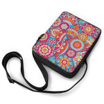 Retro Bohemian Mandala Pattern Print Rectangular Crossbody Bag