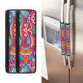 Retro Bohemian Mandala Pattern Print Refrigerator Handle Covers