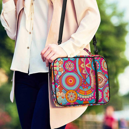 Retro Bohemian Mandala Pattern Print Shoulder Strap Bible Bag