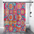 Retro Bohemian Mandala Pattern Print Shower Curtain