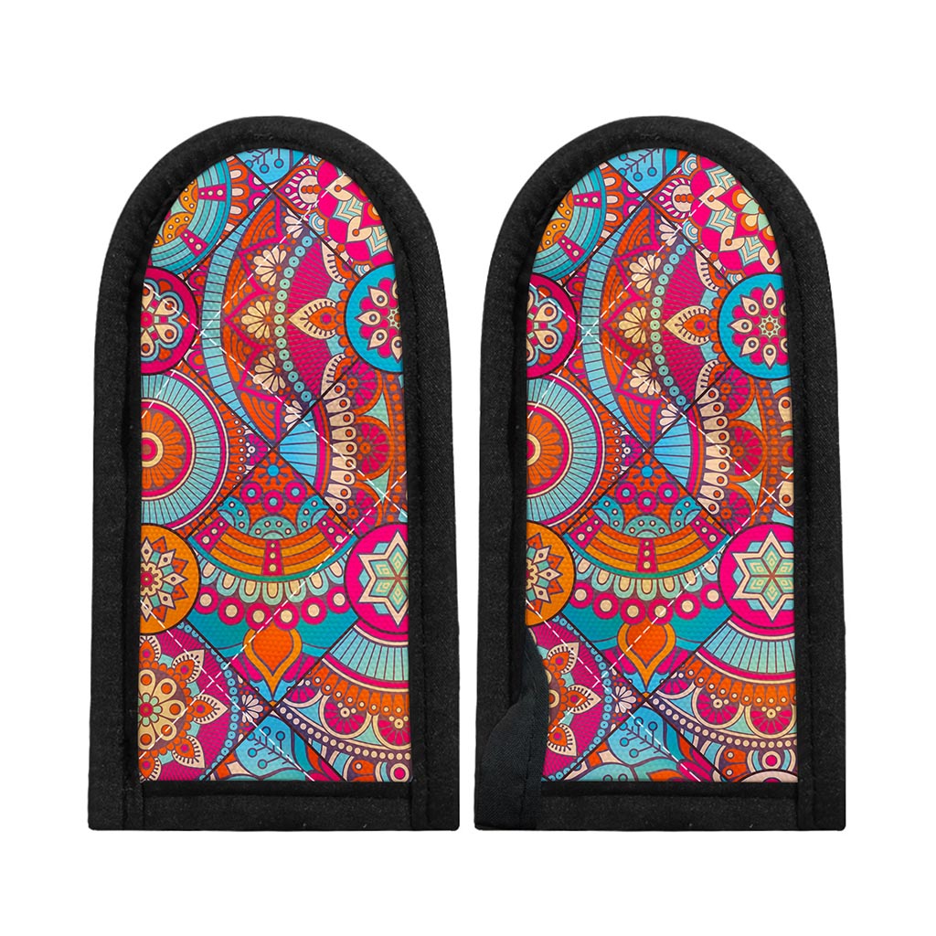 Retro Bohemian Mandala Pattern Print Skillet Handle Cover