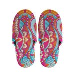 Retro Bohemian Mandala Pattern Print Slippers