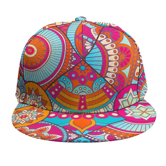 Retro Bohemian Mandala Pattern Print Snapback Cap
