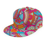 Retro Bohemian Mandala Pattern Print Snapback Cap
