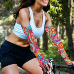 Retro Bohemian Mandala Pattern Print Sun Protection Arm Sleeves