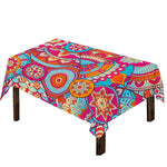 Retro Bohemian Mandala Pattern Print Tablecloth