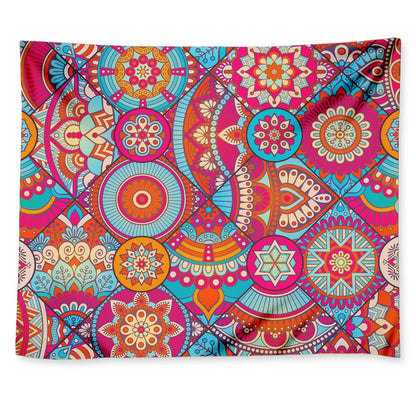 Retro Bohemian Mandala Pattern Print Tapestry