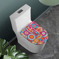 Retro Bohemian Mandala Pattern Print Toilet Lid Cover