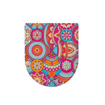 Retro Bohemian Mandala Pattern Print Toilet Lid Cover