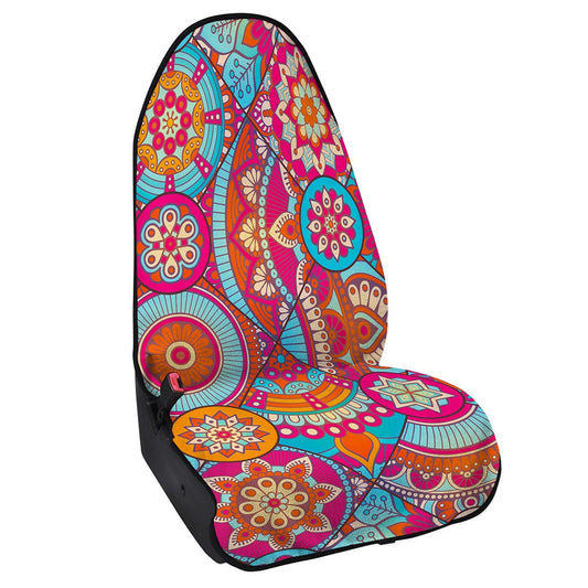Retro Bohemian Mandala Pattern Print Waterproof Car Seat Cover