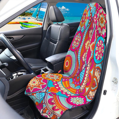 Retro Bohemian Mandala Pattern Print Waterproof Car Seat Cover