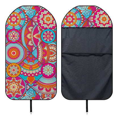 Retro Bohemian Mandala Pattern Print Waterproof Car Seat Cover