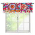 Retro Bohemian Mandala Pattern Print Window Valance