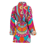 Retro Bohemian Mandala Pattern Print Women's Bathrobe